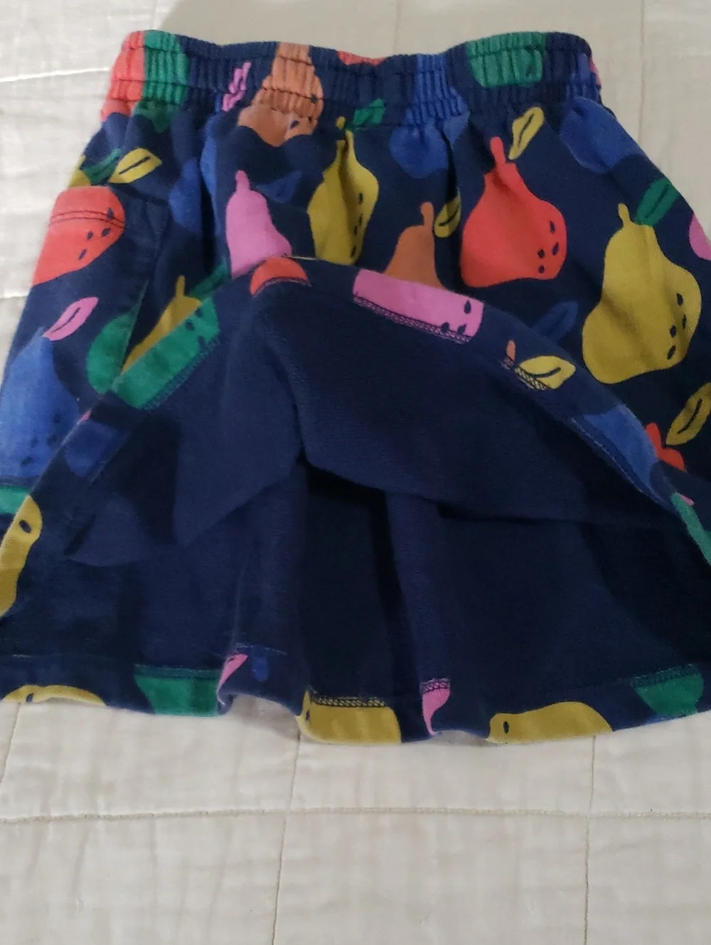 Hanna Andersson French Terry Pear Skirt Sweatshirt Cotton Skirt 120cm 6-7 Girls
